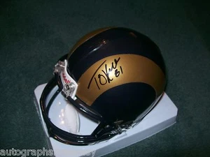 TORRY HOLT ST LOUIS RAMS SIGNED MINI HELMET W/COA - Picture 1 of 4