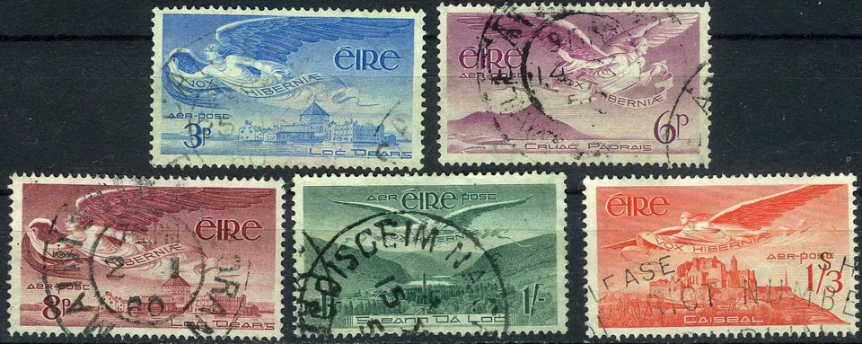 Irlanda 1948 Angel Over Rock of Castle usado (SC# C2-C6) Foto 1 de 1