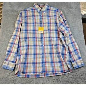 Duck Head Herren Conolly kariert Large Oxford Sport Hemd Leinen/Baumwolle $ 108 neu - Bild 1 von 6