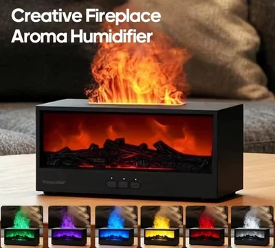 Diffusore Aromi Camino LED RGB 150ml Umidificatore con Telecomando Casa Relax - Immagine 1 di 4