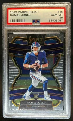 2019 Select Daniel Jones RC Rookie Concourse #16 Giants PSA 10 - Image 1 of 2