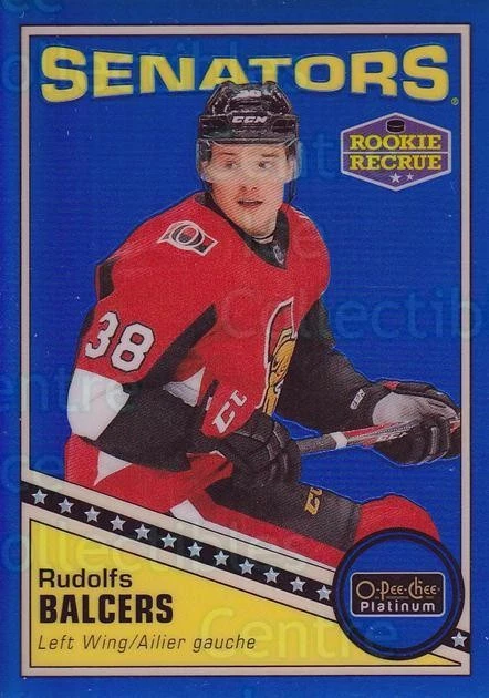 2019-20 O-Pee-Chee Platinum Retro Blue Rainbow #86 Rudolfs Balcers - Image 1 of 1