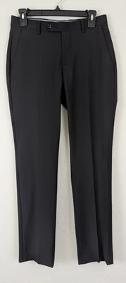 Pantalones de vestir Bar lll talla 29/30 ajustados mezcla de lana negros elásticos hombres 1163 Foto 1 de 4