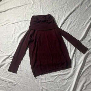 LOFT Women’s Burgundy Cowl Neck Sweater Size XL Extra Large - Picture 1 of 6