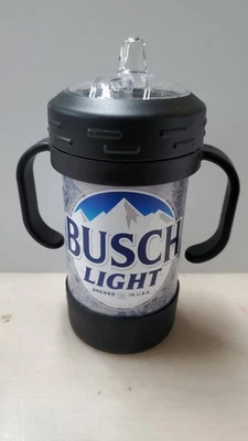 Taza de cerveza aislada con asas Busch Light de 10 oz con temática UV impresa con rayos UV para adultos Foto 1 de 4