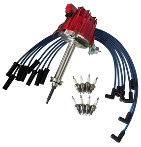 Ignition Distributor + Wires + Spark Plug Set Dodge Chrysler ENG 440 CI 64-74 - Picture 1 of 10