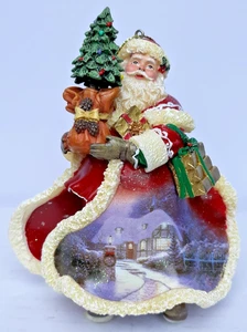 Ashton Drake Ornament Season Glowing Bright Santa Kinkade Old World Santa 4" - Bild 1 von 1