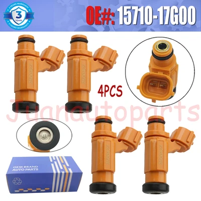 4Pcs OEM Fuel Injectors 15710-17G00 For Suzuki GSX-R600 GSX-R750 2004-2005 - Image 1 of 4