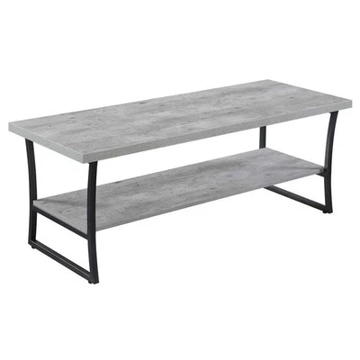 Convenience Concepts X-Calibur Coffee Table in Gray Faux Birch Wood Finish - Image 1 of 2