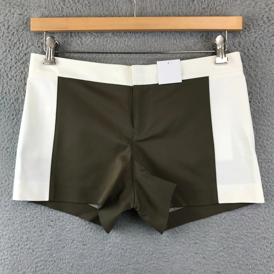 Nuevo Pantalón Corto Club Monaco Verde Oliva y Crema Mezcla Algodón Liz 4 Foto 1 de 4