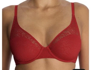Natori Samba Red Pretty Smooth Seamless Underwire Bra 734318 30 DDD Nwt $62 - Photo 1/5