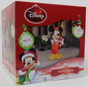 Christmas Gemmy Disney 5.5 ft Mickey Mouse Train Conductor Airblown Inflatable - Picture 1 of 2