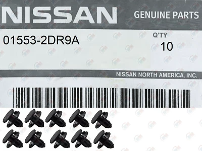 10 PACK Genuine Nissan Fits  Most Models Lift-Gate Trim Cover Clip 01553-2DR9A - Image 1 of 3