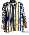 Lauren Jeans Co. Striped Vintage Red, White & Blue Jean Coat Jacket Size 3x.