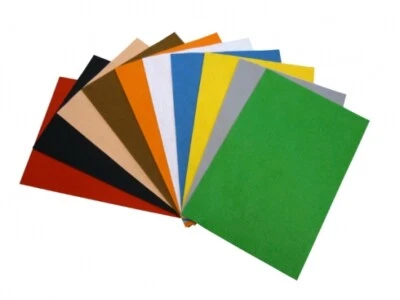 BASTELFILZ Zuschnitte 30x20 cm buntes Sortiment (10 Stück) WOLLE/ZELLWOLLE(1 mm) - Bild 1 von 2