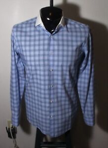 Men's HUGO BOSS Blue Long Sleeve "Slim Fit" Dress Shirt Size 15.5/39