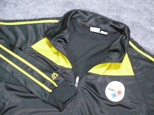 Pittsburg Steelers Jacket Mens 3XT Tall Black Gold Full Zip Lightweght Coat