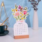 Kreativer Blumen-Tischkalender 2024, VasenfRmiger Neujahrs-Monatskalenderp4941