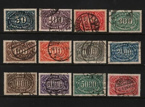 OPC 1922-3 Germany Inflation Set Sc#198-209 Used 42266 - Picture 1 of 2