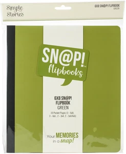 Simple Stories Sn@p! Flipbook 6"X8"-Green - Picture 1 of 1