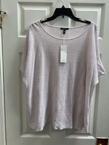 NWT Eileen Fisher 2X Ceramic Bateau Neck Organic Linen Knit Sweater - Picture 1 of 1