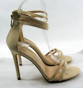 LILIANA Skintone 3.5"Stiletto High Heel OPEN Toe Ankle strap Shoe WOMEN Size 7.5 - Picture 1 of 4