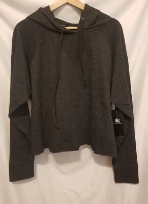 Sudadera con Capucha Rock & Republic Logo Recortado Mujer XL Gris Jaspeado Dobladillo Crudo Foto 1 de 4