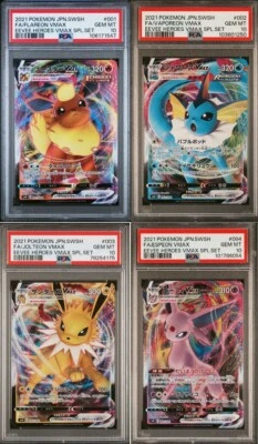 SET 4 PSA 10 JAPANESE POKEMON Flareon Vaporeon Jolteon Espeon 001-004/004 SP4 - Image 1 of 3