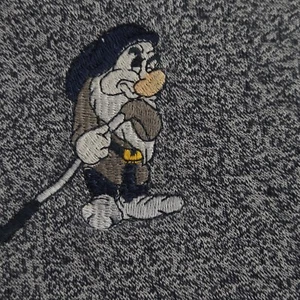 Foursome Disney Grumpy Herren XL meliert grau Kurzarm Baumwolle Polo - Bild 1 von 6