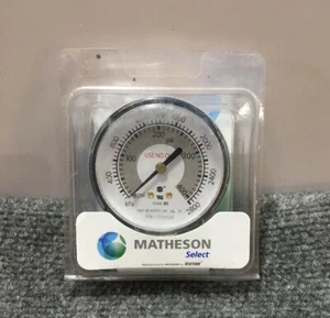 New Matheson Select 1424-0550 2-1/2" 400 PSIG Gauge USG - Picture 1 of 4