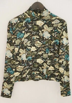 Women Missoni Green Blouse Floral Made in Italy L D38 IT44 US10 FR42 GB12 XMX944 — 第 1/4 张图片