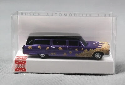 BUSCH 42923 H0 1:87 Cadillac'66 Station Wagon Skull, Bestatter/Leichenwagen NEU! - Bild 1 von 4