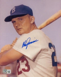 DON ZIMMER SIGNED HANDSIGNIERT 8x10 FOTO BROOKLYN DODGERS INFIELDER BECKETT BAS - Bild 1 von 2