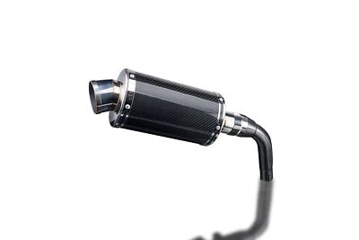 Honda Grom Tail Tidy Delkevic Slip On Exhaust 9" Carbon Fiber Oval Muffler 14 15 - Image 1 of 4