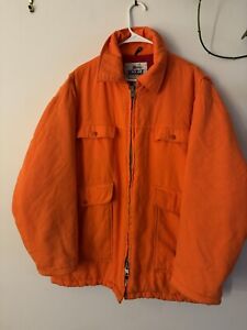 Vintage Woolrich Jacket Adult XL Orange Down Insulated Blaze USA Hunting