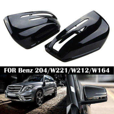 Tapas de cubierta de espejo retrovisor negro brillante para Mercedes Benz W204 W176 W212 W117 CLA250 Foto 1 de 4