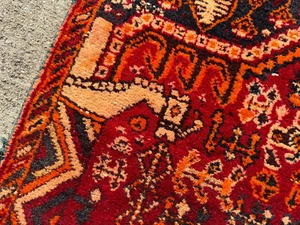 2x8 ANTIQUE RUNNER RUG HANDMADE VINTAGE oriental colorful narrow long red heriz - Picture 1 of 18