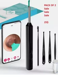 Ear Cleaner with Camera Ear Wax Removal Tool Visual Kit - PACK OF TWO - Picture 1 of 4