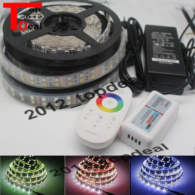 5M RGBW 5050 600LED Double Row LED Strip Black PCB +2.4G RGBW controller+8A powe - Image 1 of 4