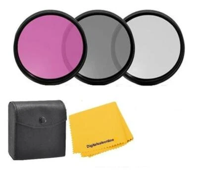 55mm Filter Kit (UV-CPL-FLD) For DMC-FZ70 DMC-FZ72 DC-FZ80 DC-FZ82 DC-FZ85 - Image 1 of 4