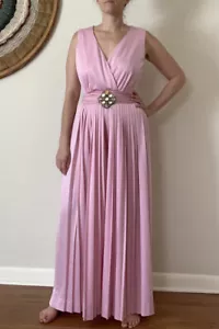 Vintage 60s Leo Narducci Pleated Jumpsuit Palazzo Pants Small - Picture 1 of 10