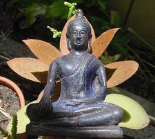 SUPER 8 SALE A BLUE HEALING BUDDHA STATUE,MEDICINE BUDDHA BLESSING MONK STATUARY