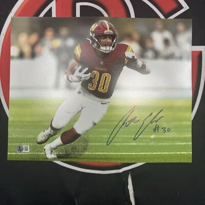 Austin Ekeler Autographed Washington Commanders 11x14 Photo Signed Beckett COA - Image 1 of 3