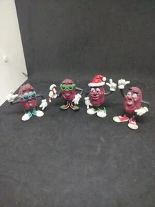 Vintage California Raisins Figures 1980's Lot of 4 - Picture 1 of 5