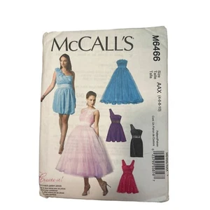 Misses McCall's Pattern 6466 M6466 Evening Lined Dress Flower Sz 4 6 8 10 UNCUT - Picture 1 of 2