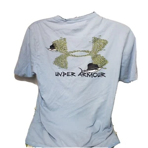 Under Armour Men's T-Shirt Heatgear Charged Medium Blue Swordfish Short Sleeve - Picture 1 of 6