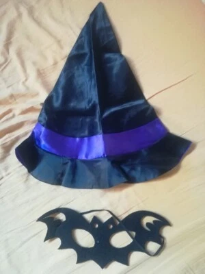 Accessori halloween cappello strega maschera pipistrello - Immagine 1 di 3