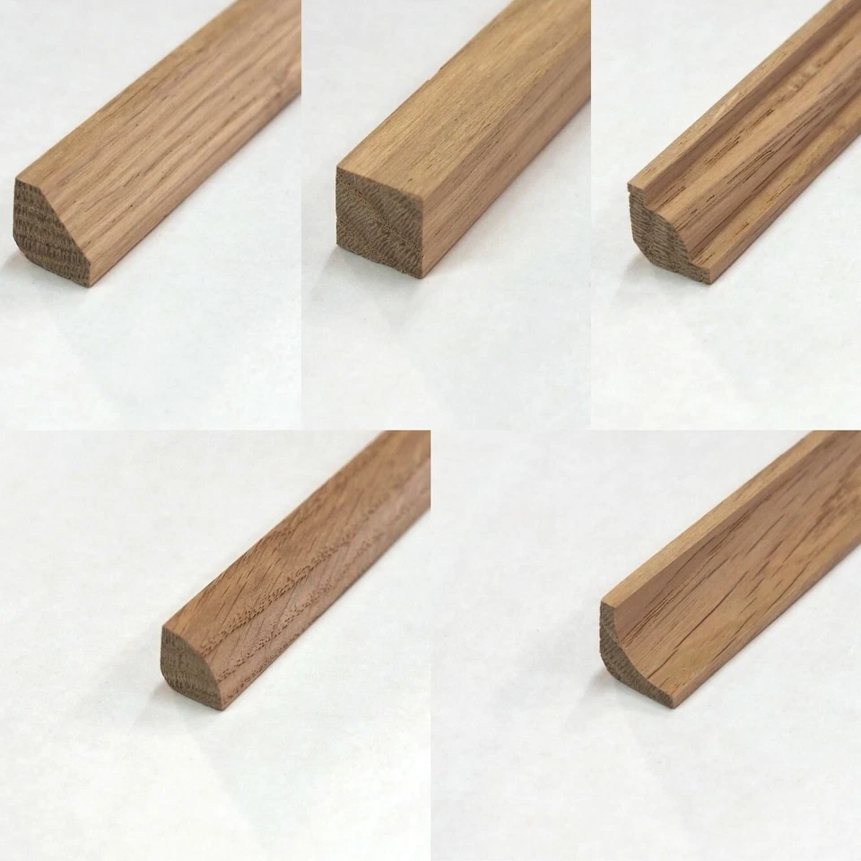 Profilo in rovere grezzo per uso cornice, perlina o battiscopa (1 metro lineare) - Imagen 1 de 1