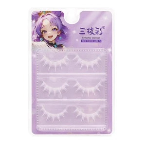 False Eyelashes Cosplay White One-Piece False Eyelashes Natural Thin GX - Picture 1 of 26