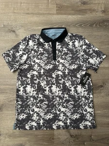 Rhone Golf Sport Polo Men’s Large Sleet Gray Floral Camo NWT - Picture 1 of 10